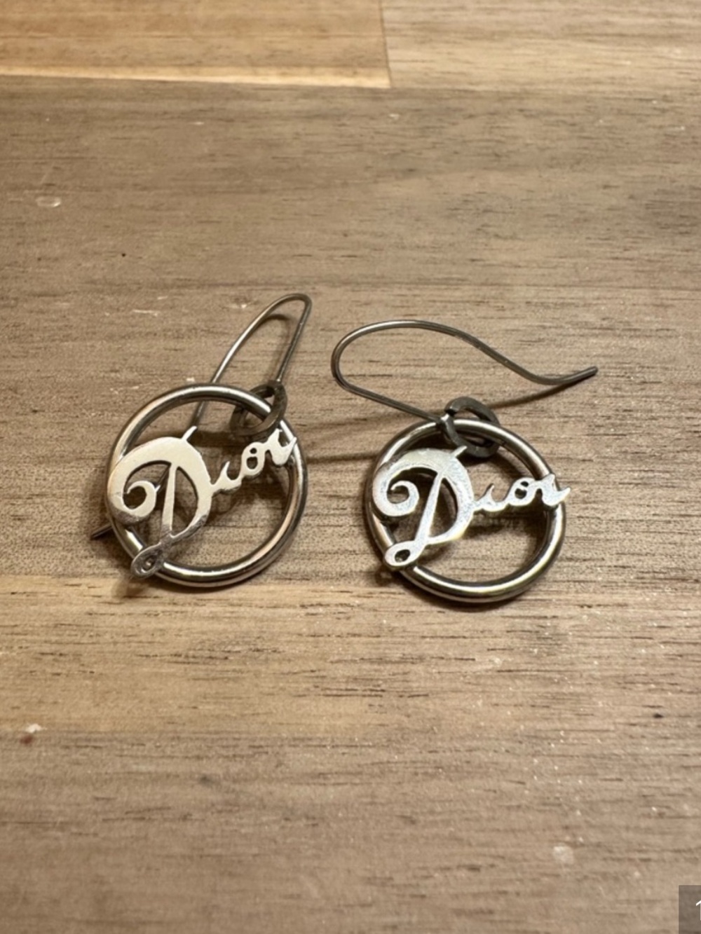 Dior Silver Script Drop Earrings NFS - Picture 6 of 11